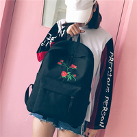 HARAJUKU ROSE EMBROIDERED BACKPACK - Thumbnail 2