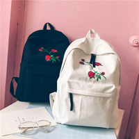 HARAJUKU ROSE EMBROIDERED BACKPACK - Thumbnail 4