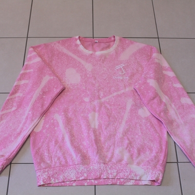 One-of-a-kind marshmallow pink sweatshirt