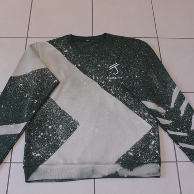 One-of-a-kind green stripe sweatshirt