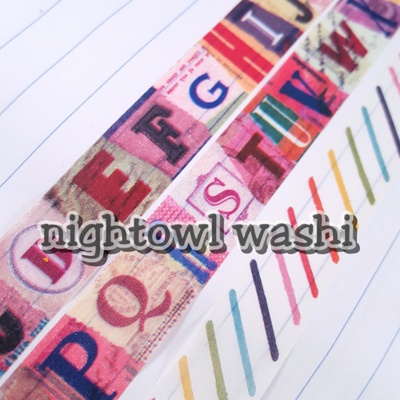 Scrapbook letters washi 