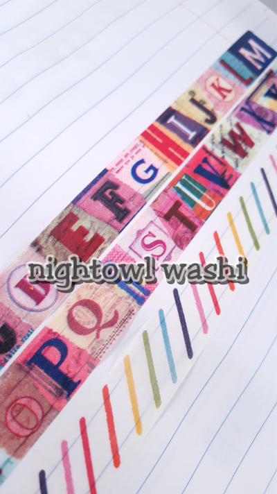 Scrapbook Letters Washi 