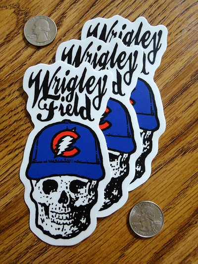 Dead Wrigley Chicago (Durable Vinyl Stickers)