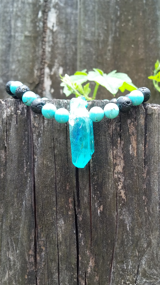 Aqua Aura Lava Bracelet 