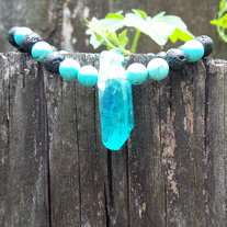 Aqua Aura Lava Bracelet 