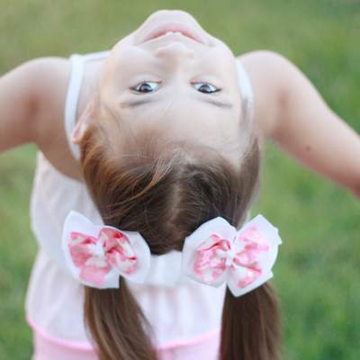 Unicorn stacked pinwheel pig tail set