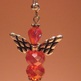 Red Crystal Angel Earrings - Thumbnail 2