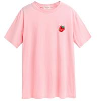 Strawberry Embroidery T-shirt - Thumbnail 1