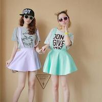 Summer Pastel Color Suspender Skirts - Thumbnail 3