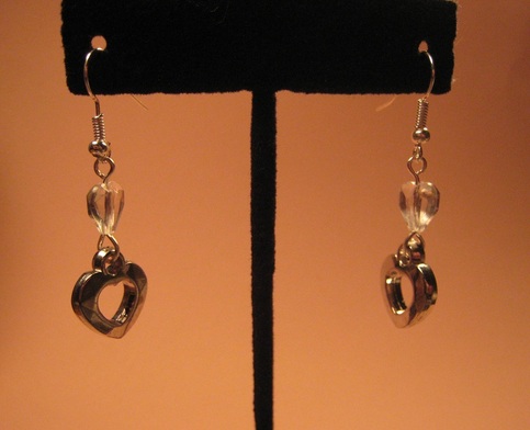 Acrylic & Alloy Open <3 Earrings