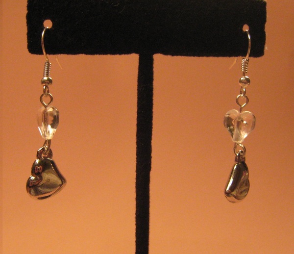 Acrylic & Alloy <3 Dangle Earrings