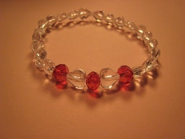 Crystal & Acrylic Stretch Bracelet