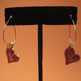 Crystal & Heart Swirl Charm Earrings - Thumbnail 1