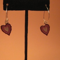 Crystal Scalloped Heart Earrings