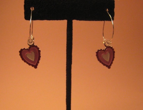 Crystal Scalloped Heart Earrings