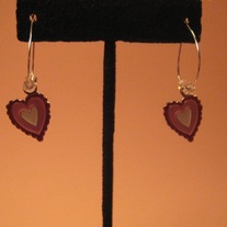 Crystal Scalloped Heart Earrings