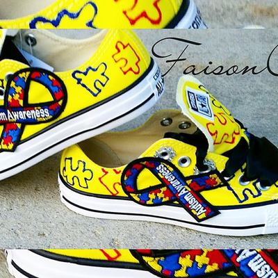 Autism awareness custom converse