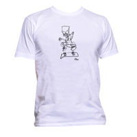 Abstract Bart Men's T-Shirt l White - Thumbnail 1