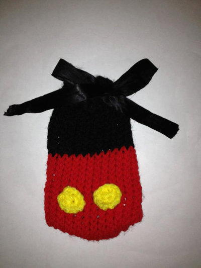 Mickey mouse Inspired Knitted Bag