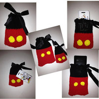 Mickey mouse Inspired Knitted Bag - Thumbnail 2