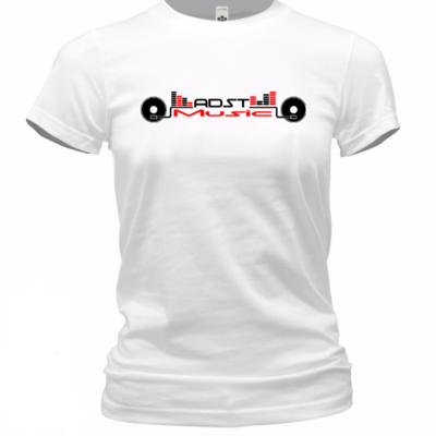 Women's fitted crew neck adst logo tee