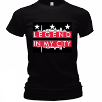 Women's Fitted Legend In My City Crew Neck Tee - Thumbnail 1