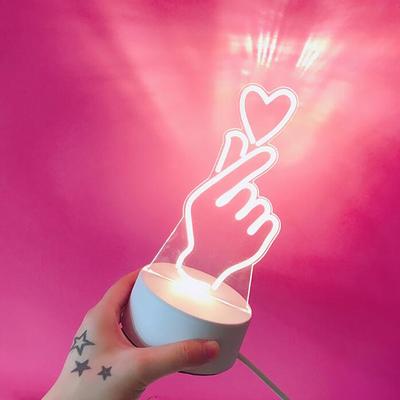 Fingers Heart LED Night Light Home Decor