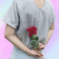 Bling Bling Heart Hollow out T-shirt - Thumbnail 3