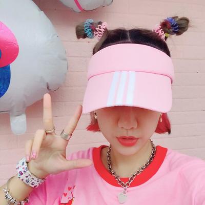 Harajuku stripe sun visor sport cap