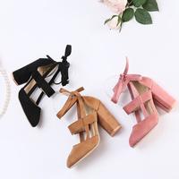 Ankle Strap Shallow Mouth Heeled Shoes - Thumbnail 3
