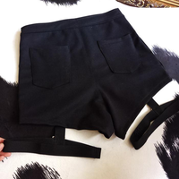 Punk Tiger Garter Black High Waist Shorts Dance Fashion Sexy  - Thumbnail 4