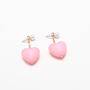 PINKY HEART & PEARL EARRINGS-4