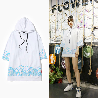 Harajuku wind wave hooded sweater - Thumbnail 5