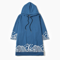 Harajuku wind wave hooded sweater - Thumbnail 2