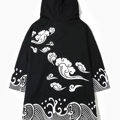 Harajuku wind wave hooded sweater