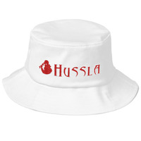Hussla Red White 0706 Old School Bucket Hat - Thumbnail 1