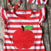 Striped Apple Dress Set - Thumbnail 1