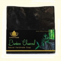  Lotus House Bamboo Charcoal (100% ) Natural Handmade Soap (300g) / 3 Bars - Thumbnail 1