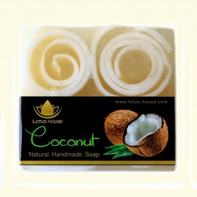  lotus house coconut natural handmade soap (300g) / 3 bars