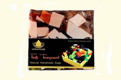  Lotus House Fruity Transparent Natural Handmade Soap (300g) / 3 Bars