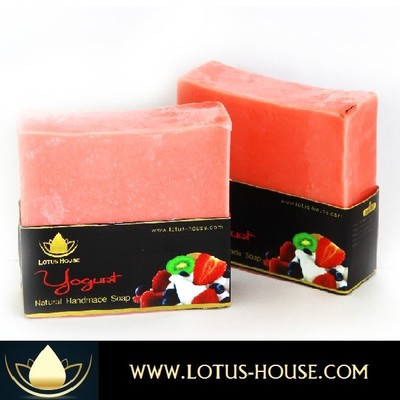 Lotus house fruity yogurt  natural handmade soap (300g) / 3 bars - Thumbnail 4