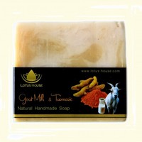  Lotus House Goat Milk and Turmeric Natural Handmade Soap (300g) / 3 Bars - Thumbnail 1