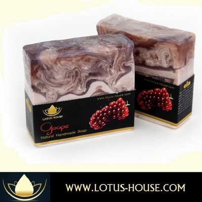  lotus house grape natural handmade soap (300g) / 3 bars - Thumbnail 4