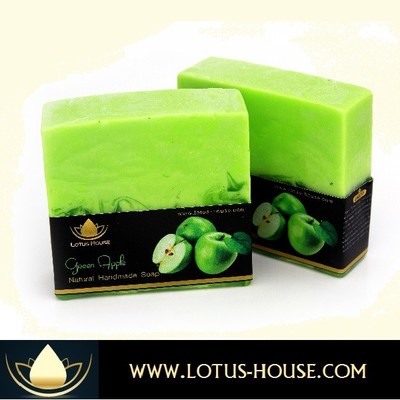 Lotus House Green Apple  Natural Handmade Soap (300g) / 3 Bars