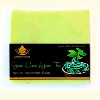  Lotus House Green Bean & Green Tea Natural Handmade Soap (300g) / 3 Bars - Thumbnail 1