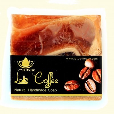 Lotus house latte coffee natural handmade soap (300g) / 3 bars - Thumbnail 2