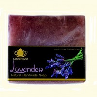  Lotus House Lavender Natural Handmade Soap (300g) / 3 Bars - Thumbnail 1