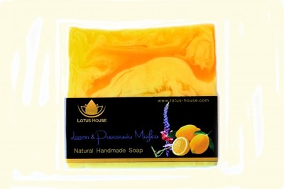  Lotus House Lemon & Pueraria Mirifica  Natural Handmade Soap (300g) / 3 Bars