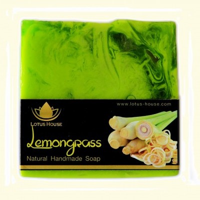 Lotus house lemongrass natural handmade soap (300g) / 3 bars
