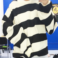 BLACK & WHITE STRIPED SWEATER - Thumbnail 3
